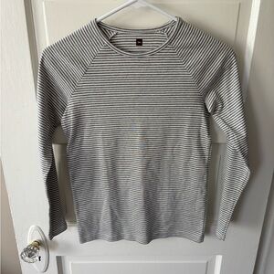 Striped Gray Girls T shirt